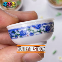 Ramen Noddle Egg Soup Bowl Mini With Loop Ring For Keychain Jewelry Realistic Cabochons 5 Pcs Charm