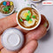 Ramen Noddle Egg Soup Bowl Mini With Loop Ring For Keychain Jewelry Realistic Cabochons 5 Pcs Charm