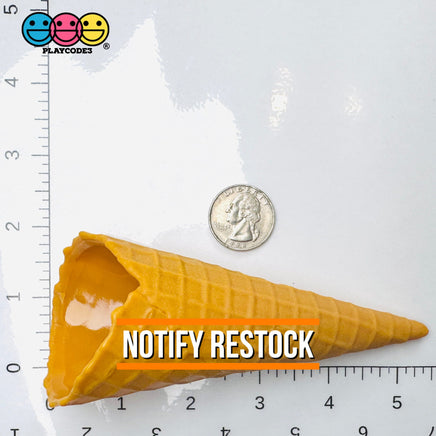 Fake Real Size Ice Cream Waffle Cone Plastic Food Desserts Prop 3 pcs PLAYCODE3 Fake Food