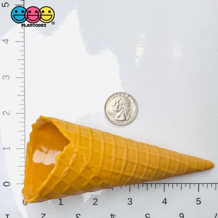 Fake Real Size Ice Cream Waffle Cone Plastic Food Desserts Prop 3 pcs PLAYCODE3 Fake Food