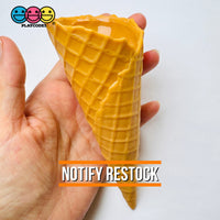 Fake Real Size Ice Cream Waffle Cone Plastic Food Desserts Prop 3 pcs PLAYCODE3 Fake Food