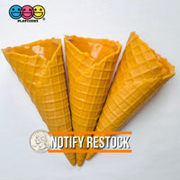 Fake Real Size Ice Cream Waffle Cone Plastic Food Desserts Prop 3 pcs PLAYCODE3 Fake Food