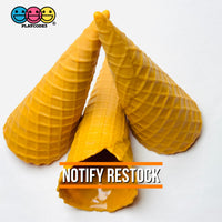 Fake Real Size Ice Cream Waffle Cone Plastic Food Desserts Prop 3 pcs PLAYCODE3 Fake Food
