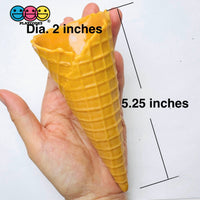 Fake Real Size Ice Cream Waffle Cone Plastic Food Desserts Prop 3 pcs PLAYCODE3 Fake Food