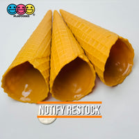 Fake Real Size Ice Cream Waffle Cone Plastic Food Desserts Prop 3 pcs PLAYCODE3 Fake Food
