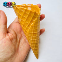 Fake Real Size Ice Cream Waffle Cone Plastic Food Desserts Prop 3 pcs PLAYCODE3 Fake Food
