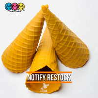 Fake Real Size Ice Cream Waffle Cone Plastic Food Desserts Prop 3 pcs PLAYCODE3 Fake Food