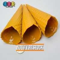Fake Real Size Ice Cream Waffle Cone Plastic Food Desserts Prop 3 pcs PLAYCODE3 Fake Food