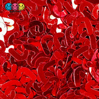 Red Candy Canes Christmas Holiday Glitter Confetti Iridescent 8Mm Playcode3 Llc 10 Grams