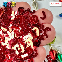 Red Candy Canes Christmas Holiday Glitter Confetti Iridescent 8Mm Playcode3 Llc