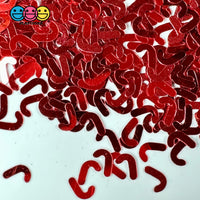Red Candy Canes Christmas Holiday Glitter Confetti Iridescent 8Mm Playcode3 Llc