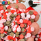 Red Chocolate Pink Flower Confetti Fake Clay Sprinkles Discs Valentines Day Decoden Jimmies Funfetti