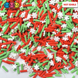Clay Christmas Sprinkles With Snowflakes Decoden 20 Grams Sprinkle