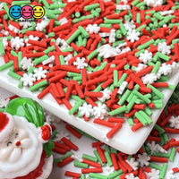 Clay Christmas Sprinkles With Snowflakes Decoden Sprinkle