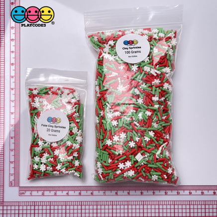 Clay Christmas Sprinkles With Snowflakes Decoden Sprinkle