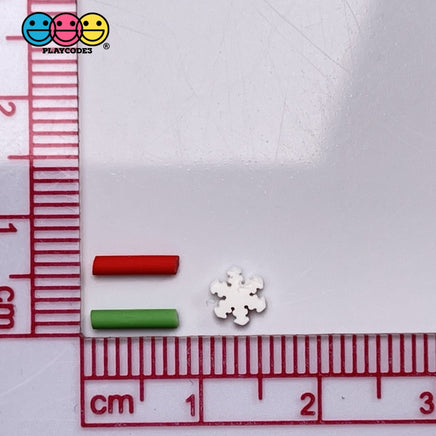 Clay Christmas Sprinkles With Snowflakes Decoden Sprinkle
