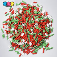 Clay Christmas Sprinkles With Snowflakes Decoden Sprinkle