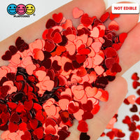 Red Hearts Valentines Day Color Shift Glitter Plastic Decoden Funfetti Playcode3 Llc