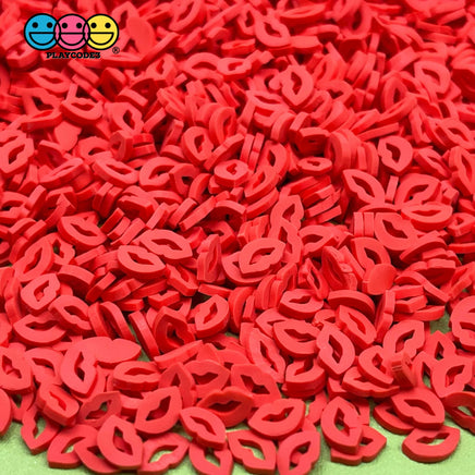 20/100G Valentines Red Lips Fimo Slices Fake Sprinkles Decoden Jimmies Playcode3 20 Grams Sprinkle