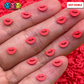 20/100G Valentines Red Lips Fimo Slices Fake Sprinkles Decoden Jimmies Playcode3 Sprinkle