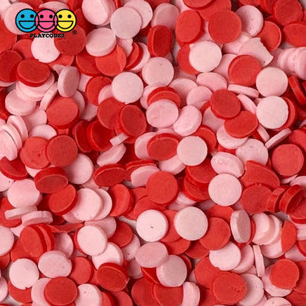 Red Pink Flower Confetti Fake Clay Sprinkles Discs Valentines Day Decoden Jimmies Funfetti Playcode3