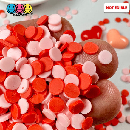 Red Pink Flower Confetti Fake Clay Sprinkles Discs Valentines Day Decoden Jimmies Funfetti Playcode3