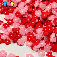 Red Pink Flower Fimo Fake Clay Sprinkles Flowers Valentines Day Decoden Jimmies Funfetti Sprinkle