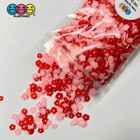 Red Pink Flower Fimo Fake Clay Sprinkles Flowers Valentines Day Decoden Jimmies Funfetti Sprinkle