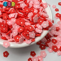 Red Pink Flower Fimo Fake Clay Sprinkles Flowers Valentines Day Decoden Jimmies Funfetti Sprinkle