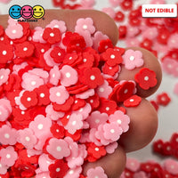 Red Pink Flower Fimo Fake Clay Sprinkles Flowers Valentines Day Decoden Jimmies Funfetti Sprinkle