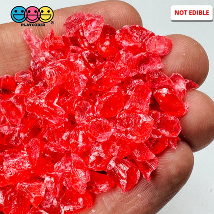 Red Silica Acrylic Sand 100 Grams Slime Filler Fake Lava Rock Candy Sprinkle