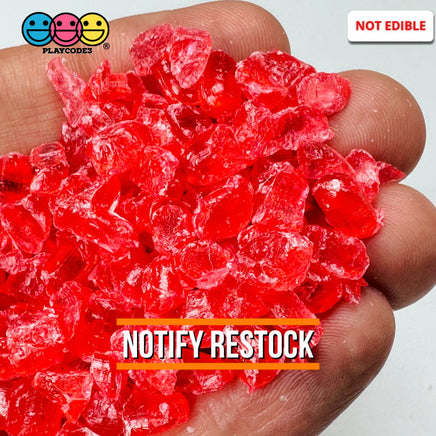 Red Silica Acrylic Sand 100 Grams Slime Filler Fake Lava Rock Candy Sprinkle