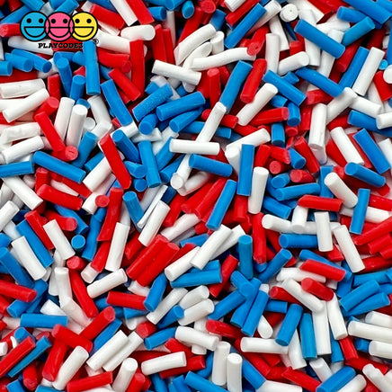 Red White And Blue 4Th Of July Fake Sprinkles Decoden Jimmies 20 Grams Sprinkle