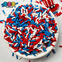 Red White And Blue 4Th Of July Fake Sprinkles Decoden Jimmies Sprinkle