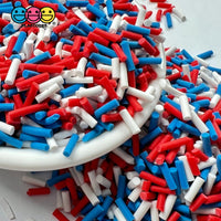 Red White And Blue 4Th Of July Fake Sprinkles Decoden Jimmies Sprinkle