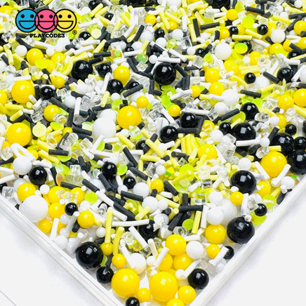 Rhine Stone Slushie 6/4/2Mm Beads Yellow Black Green White 5Mm Fake Clay Sprinkles Decoden Fimo