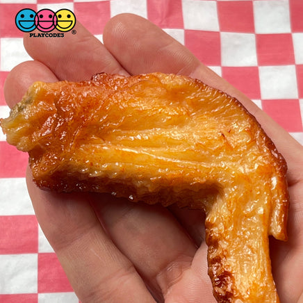 Fried Chicken Wings Fake Food Not A Toy Realistic Imitation Life Like Solid Plastic Resin 3 Pcs