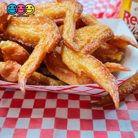 Fried Chicken Wings Fake Food Not A Toy Realistic Imitation Life Like Solid Plastic Resin 3 Pcs