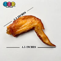 Fried Chicken Wings Fake Food Not A Toy Realistic Imitation Life Like Solid Plastic Resin 3 Pcs