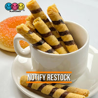 Rolled Wafer Fake Food Dessert Not A Toy Realistic Imitation Life Like Bendable Pvc Plastic 5 Pcs