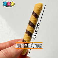 Rolled Wafer Fake Food Dessert Not A Toy Realistic Imitation Life Like Bendable Pvc Plastic 5 Pcs