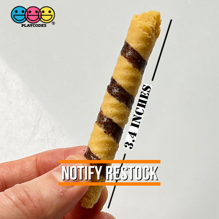 Rolled Wafer Fake Food Dessert Not A Toy Realistic Imitation Life Like Bendable Pvc Plastic 5 Pcs