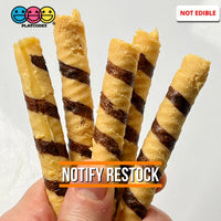 Rolled Wafer Fake Food Dessert Not A Toy Realistic Imitation Life Like Bendable Pvc Plastic 5 Pcs