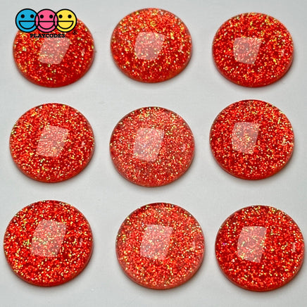 Round Dome Gitter Red Pink Green Christmas Valentine’s Day Holiday Flatback Cabochons Decoden