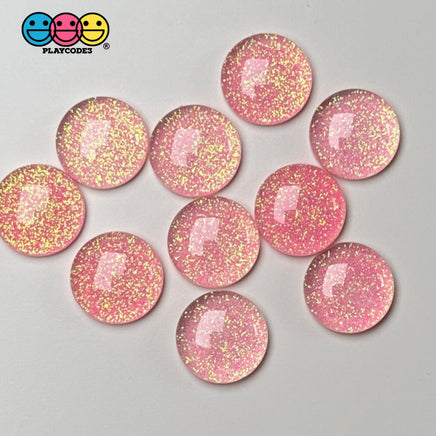 Round Dome Gitter Red Pink Green Christmas Valentine’s Day Holiday Flatback Cabochons Decoden