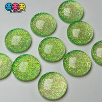 Round Dome Gitter Red Pink Green Christmas Valentine’s Day Holiday Flatback Cabochons Decoden