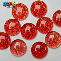 Round Dome Gitter Red Pink Green Christmas Valentine’s Day Holiday Flatback Cabochons Decoden
