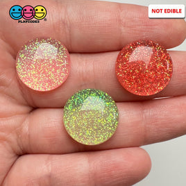 Round Dome Gitter Red Pink Green Christmas Valentine’s Day Holiday Flatback Cabochons Decoden