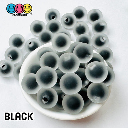 16Mm Round Frosting Acrylic Beads Half Hole Frog Spawn 9 Colors Slime Filler Cabochons Decoden