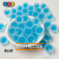 16Mm Round Frosting Acrylic Beads Half Hole Frog Spawn 9 Colors Slime Filler Cabochons Decoden